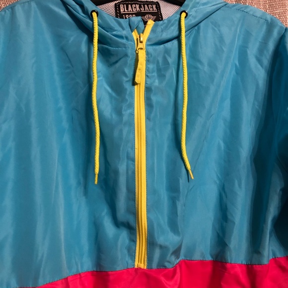 Retro Black Jack 1999 USA Windbreaker - Size Medium - Picture 4 of 6